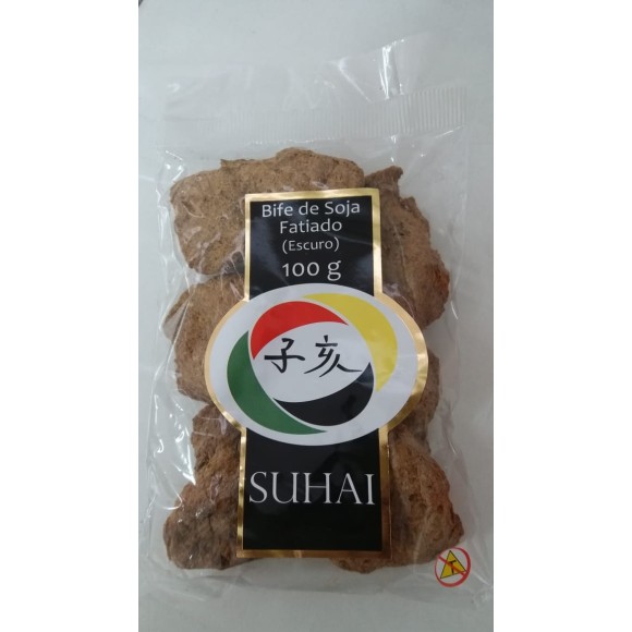 BIFE DE SOJA FATIADO ESCURO SUHAI 100G