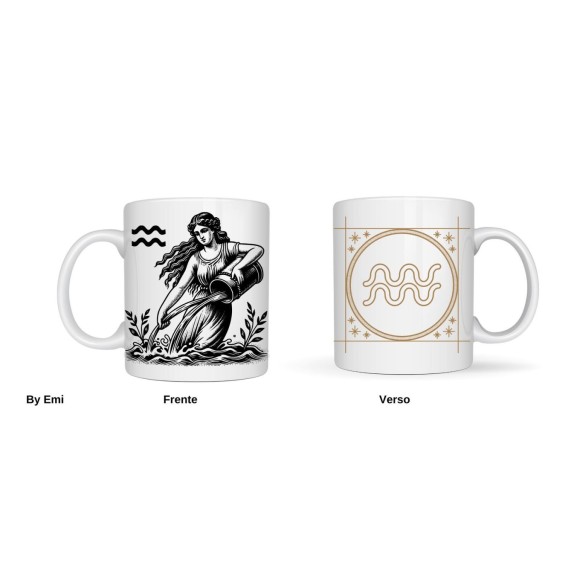 EMI CANECA DE PORCELANA COLEÇÃO DE SIGNOS (AQUARIO) CD