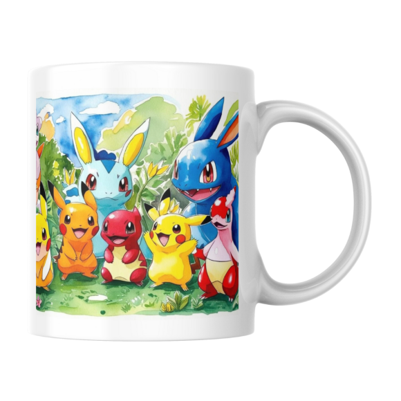 EMI CANECA DE PORCELANA COLEÇÃO DE AQUARELA POKEMON