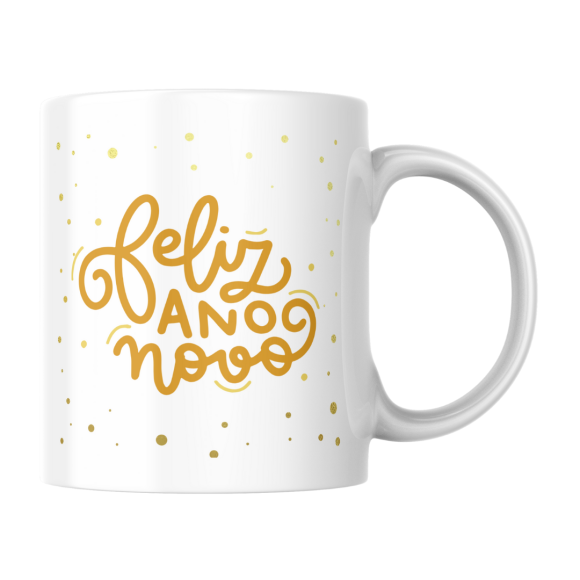 EMI CANECA DE PORCELANA FELIZ ANO NOVO