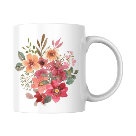 EMI CANECA DE PORCELANA COLEÇÃO FLORES COM FRASE CD