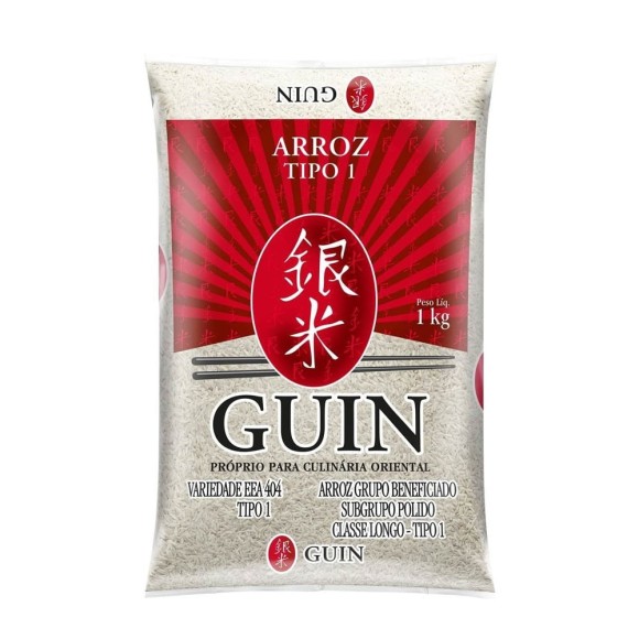 ARROZ JAPONES GRÃO LONGO GUIN, 1KG